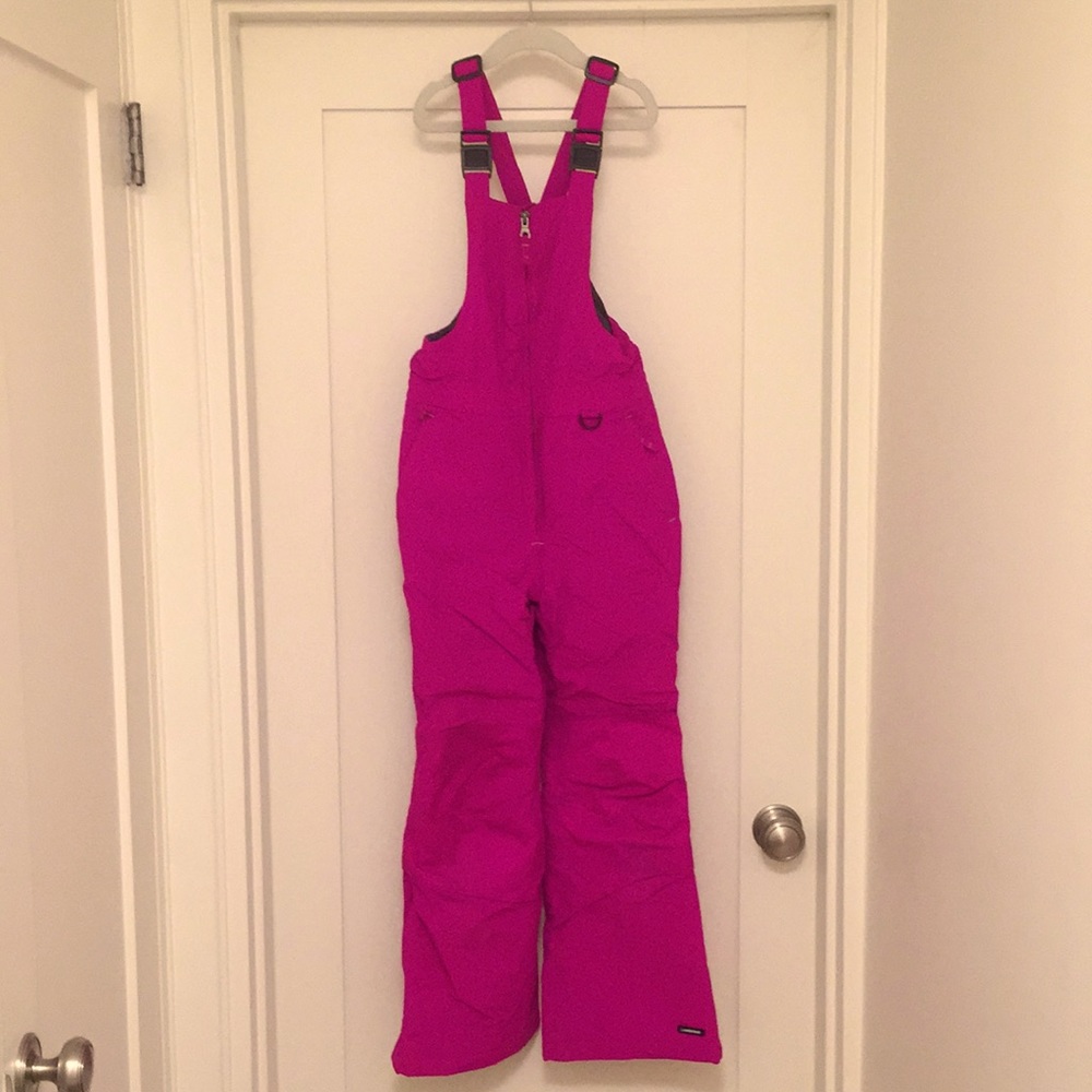Lands’ End Girls Snow Bib Pants - Magenta - 10S